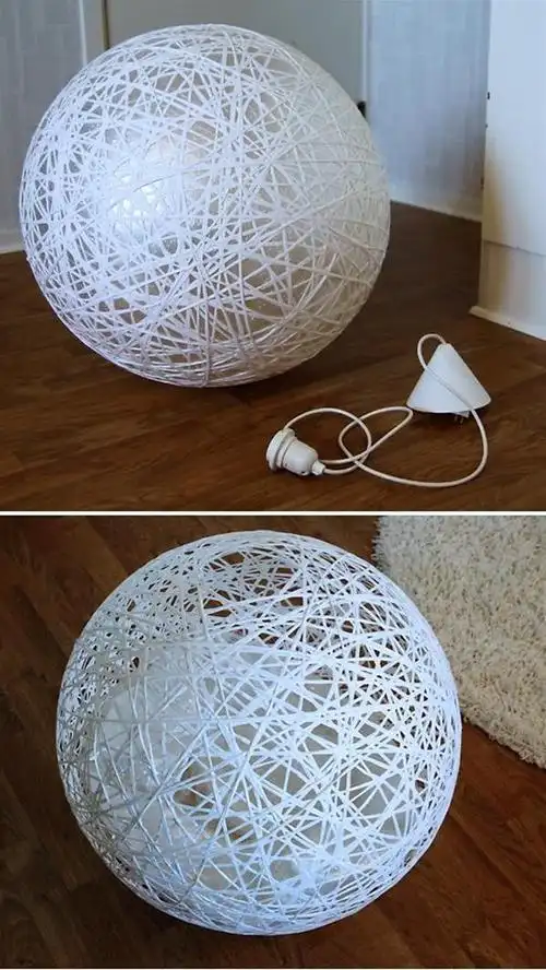 手工diy灯罩,简单又不失格调