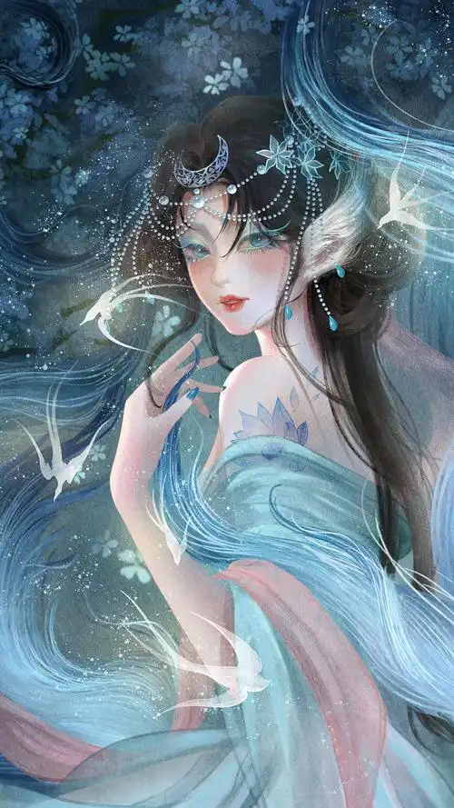 举报12分享原创作品插画商业插画九尾狐山海经古风插画熵增可乐源氏