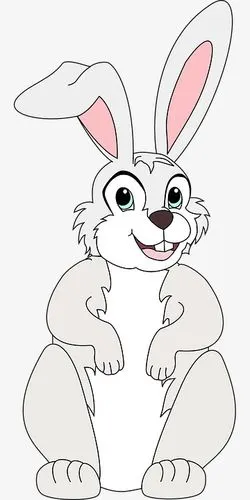 兔子耳朵简笔画彩色