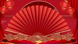 中国风红色戏曲相声舞台背景视频视频模板下载