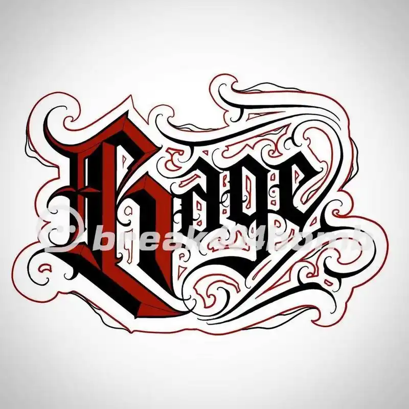 花体字手稿 丨纹身手稿 奇卡诺文字花体字 #花体字#奇卡诺纹身手稿