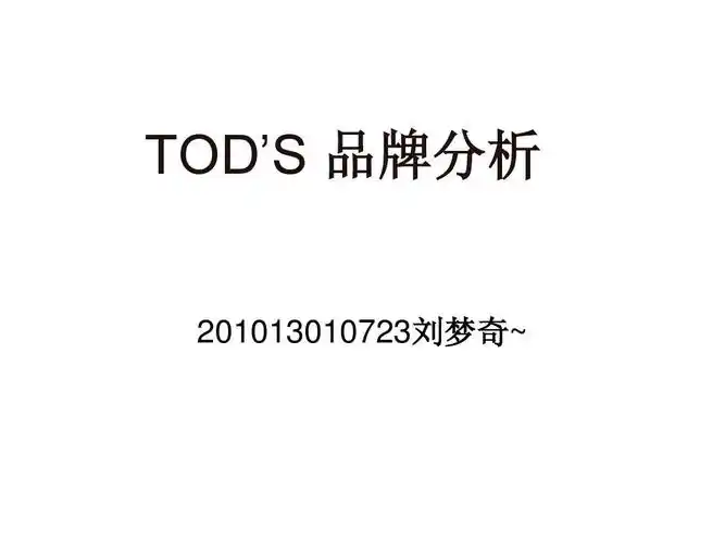 tods品牌分析ppt