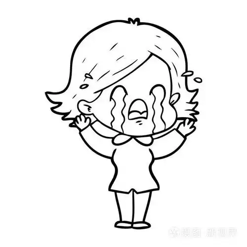 卡通女性哭泣的媒介例证插画-正版商用图片06rsv8-摄图新视界