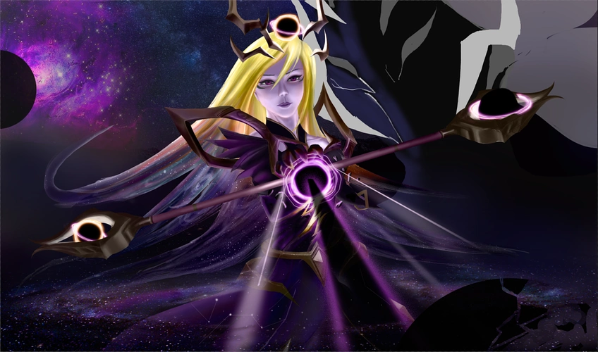 插画英雄联盟暗星女王拉克丝