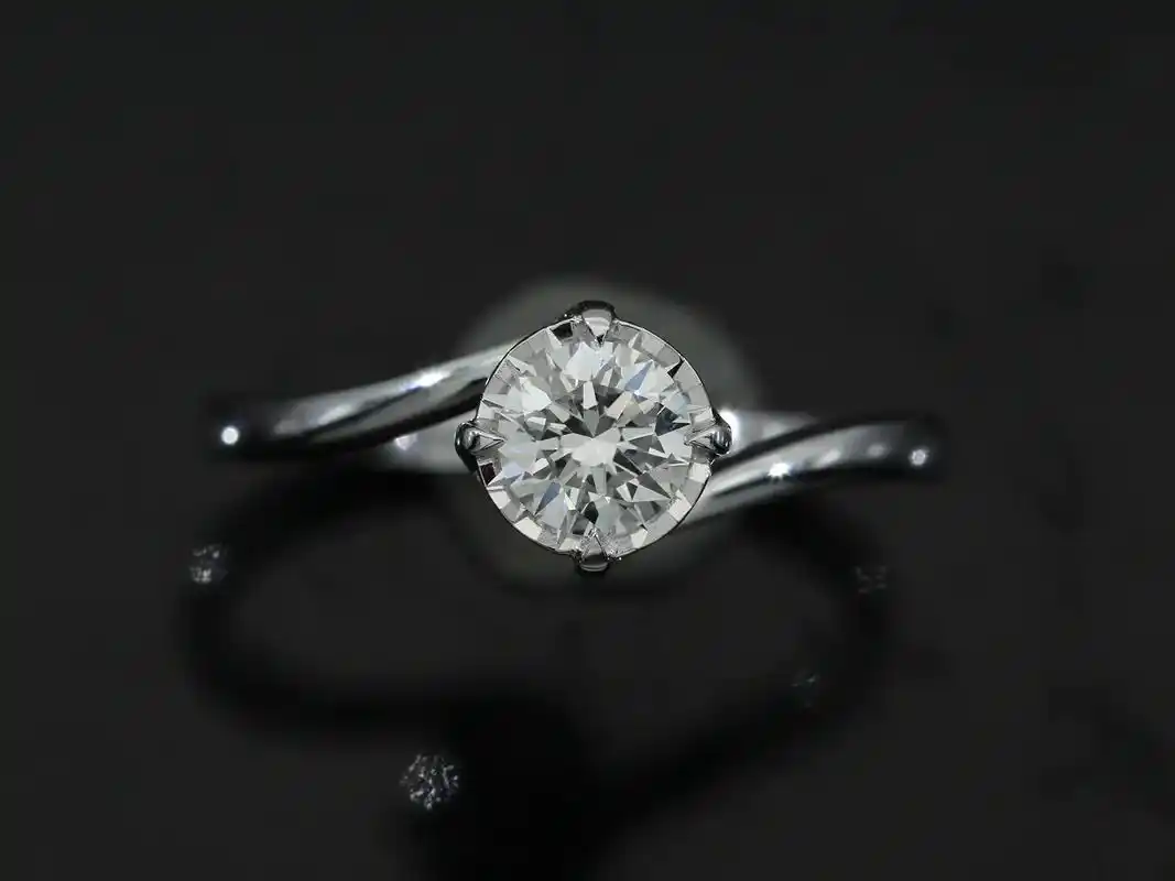 客订分享gia40分钻戒一克拉效果7k