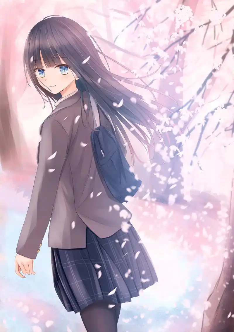 画师「千リ」作品欣赏:恬静可爱的水手服美少女人物插画