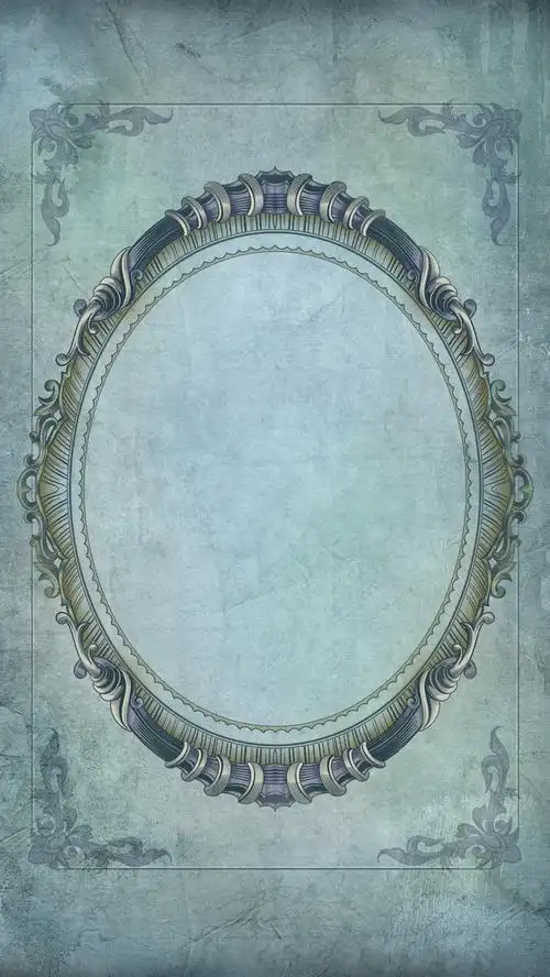 蓝色复古欧洲花纹h5背景