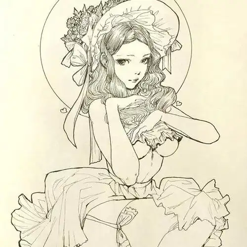 公主怎么画?复杂华丽的线条,画出最精致唯美的哥特公主 - 元艺考