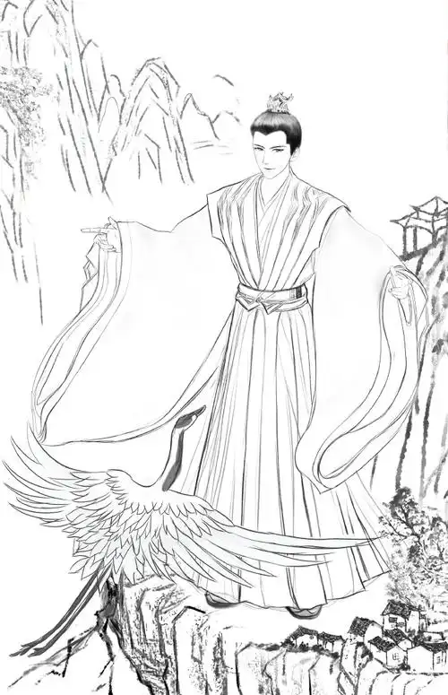 杨洋古装水墨古风手绘