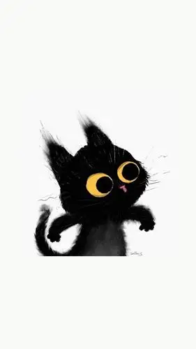 这几张黑猫壁纸还挺好看的