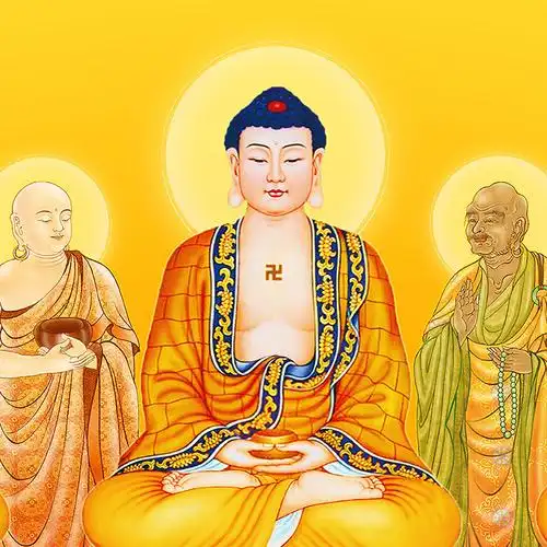 佛教全堂佛画像挂画 道教全神图天地全神图神仙佛像画 丝绸卷轴画