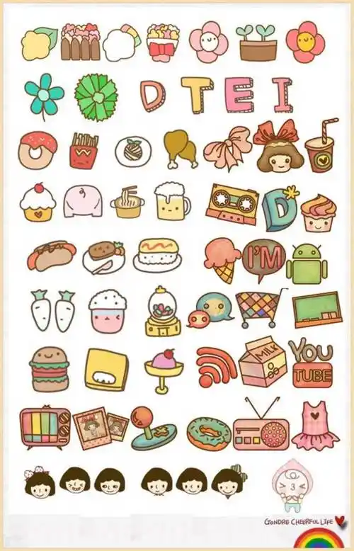 食物简笔画食物简笔画大全带颜色