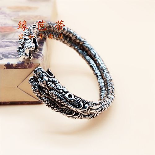 金店同款 沙海张日山佛爷同款手镯男女老九门二响环双响复古镀银手环