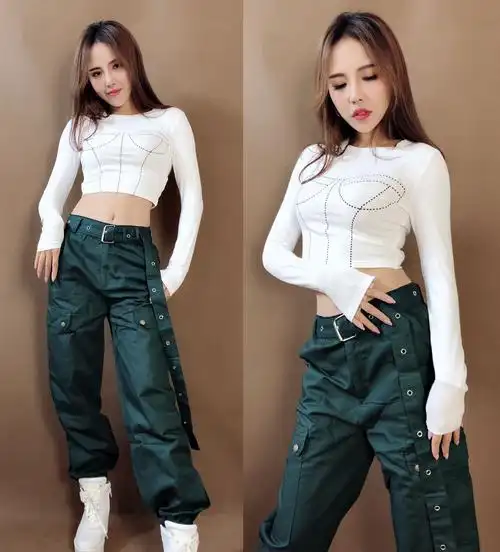 新款ds演出服欧美ins风爵士舞服女商演团队演出服jazz街舞表演服