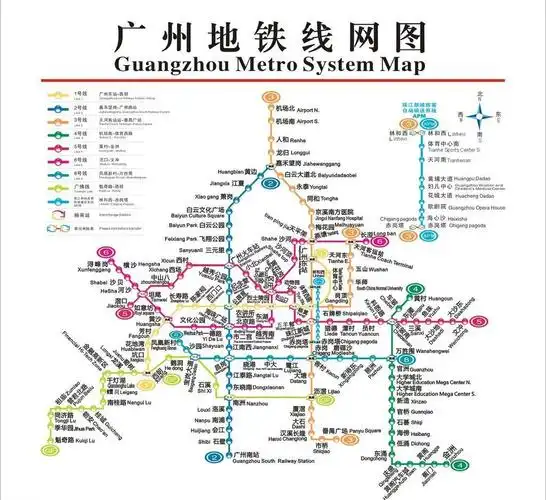 广州市地铁线路图高清版,广州地铁线路图最新打印版-第1张
