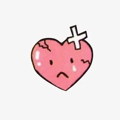 卡通受伤心形