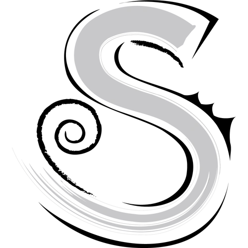 卡通欧式简约花纹英文艺术字母s