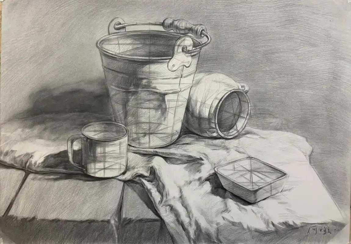 欣赏好素描,素描课堂第一阶段,结构素描写生#素描#美术中考 - 抖音