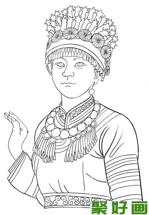 白描少数民族人物欣赏与画法