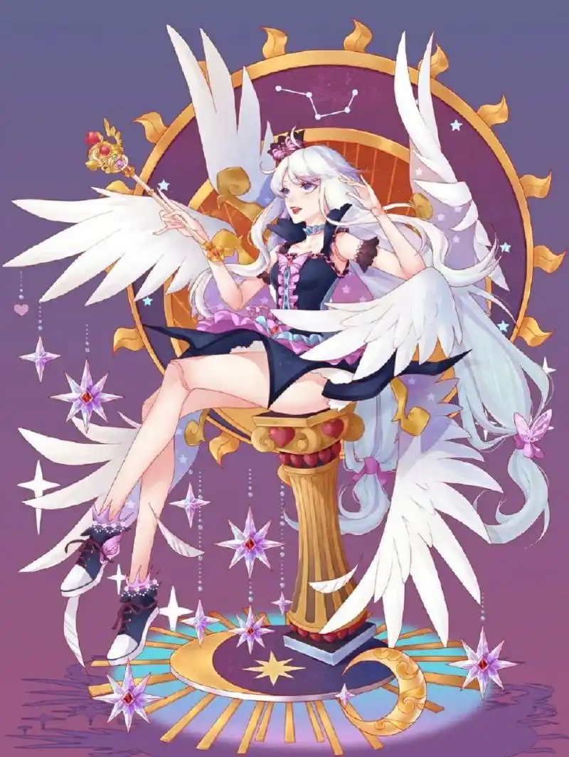 白光莹 光仙子全身照/人类装/漫画图/部位图/光月夜 叶罗丽光仙子高清