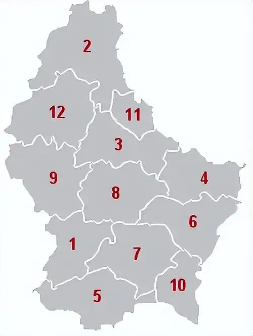 卢森堡有三级行政区划:xx,县,市镇,一级(xx)却并非是省