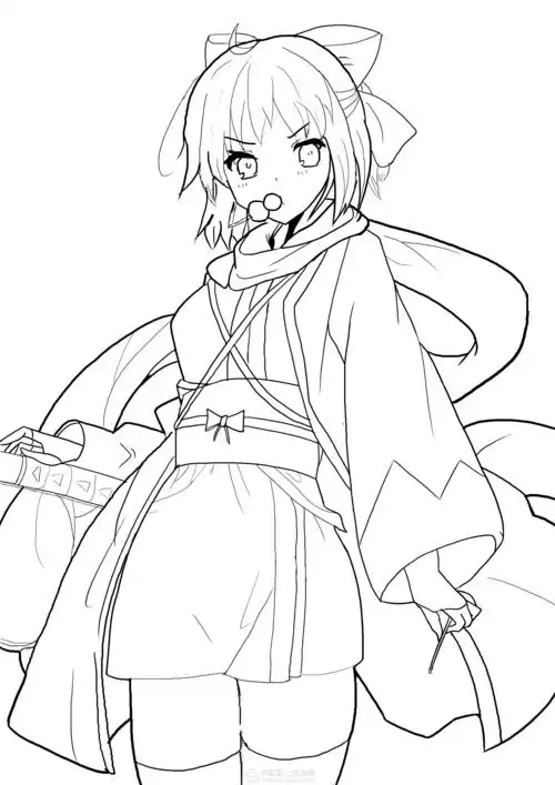 作业:动漫线稿零基础入门学习之主线与辅线的画法练习 - rh-9-120 九