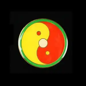 潘长军太极图 红黄中白太极符