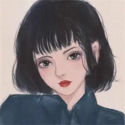 微信头像短发女手绘图片大全