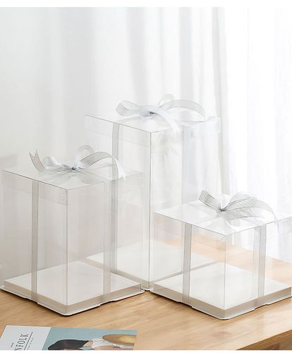 批发透明生日蛋糕盒4寸6寸8寸10寸四寸双层烘焙包装蛋糕盒子包邮