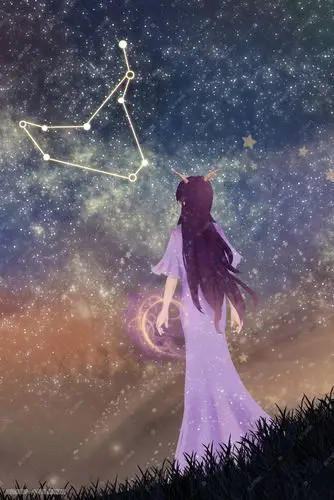 十二星座之摩羯座插画