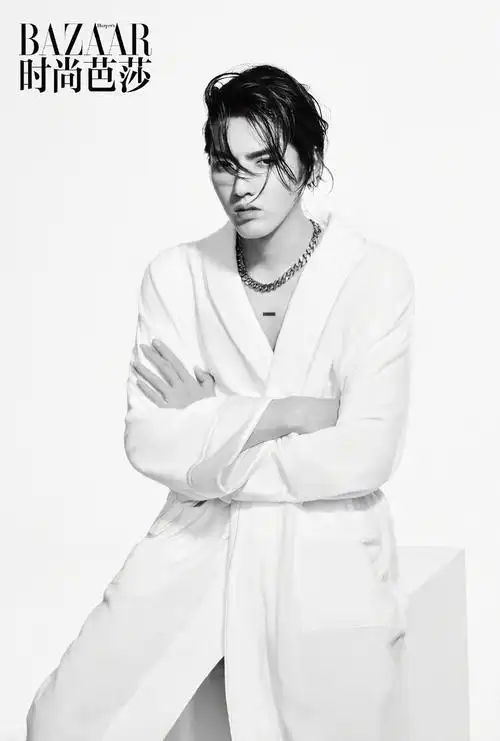 吴亦凡黑白时尚大片曝光 湿发浴袍造型性感撩人 -- 眼界,放眼世界