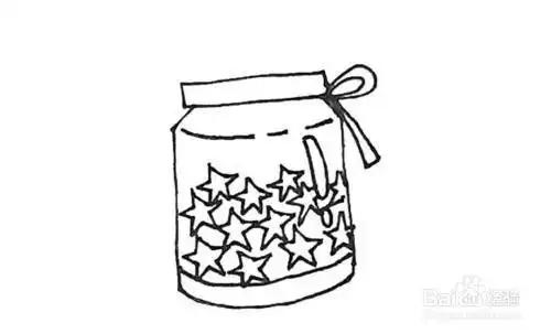 如何画许愿瓶的卡通简笔画教程