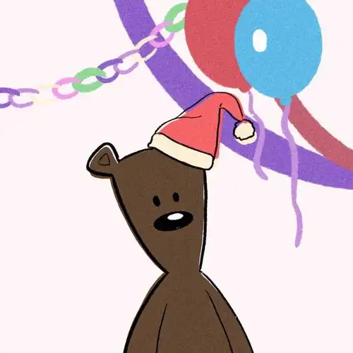 129憨豆的泰迪熊头像无水印圣诞限定