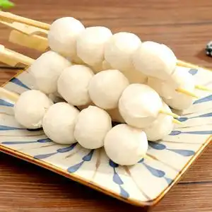 鱼丸30串/包手工实心鱼肉丸串串火锅食材麻辣烫关东煮食材鱼丸子