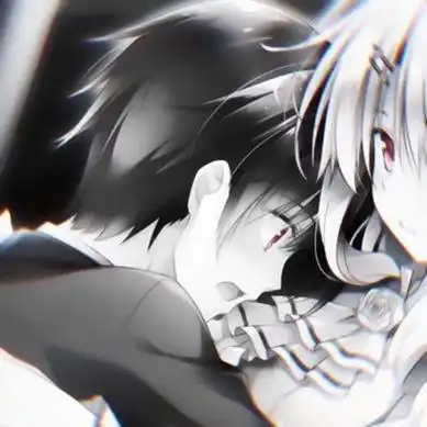 黑白动漫丧系情头 高清好看的黑暗系很丧的头像情头_情侣头像_美头网