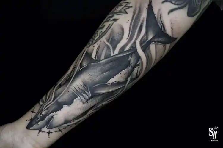 90#刺青  #纹身  #西安纹身  #我的纹身分享  #纹身手稿  #鲨鱼纹身