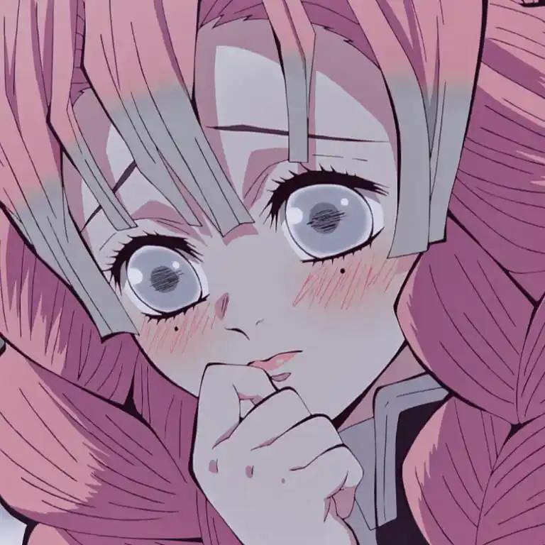 「第84期」动漫女头:鬼灭之刃 甘露寺蜜璃无水印女生头像