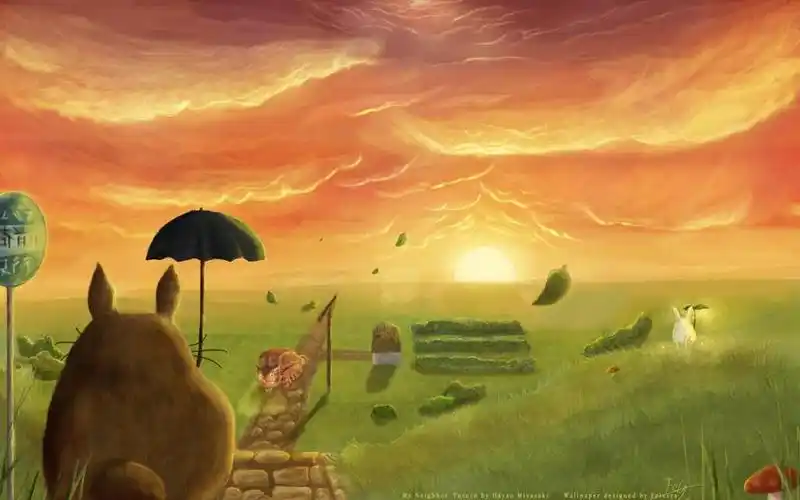 龙猫桌面大壁纸高清下载