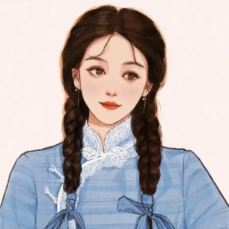 超好看的女生手绘头像