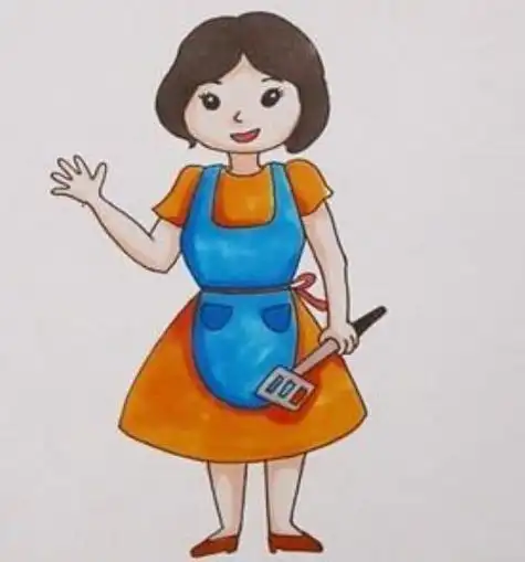 妈妈简笔画简单又漂亮全身女神节简笔画图片大全