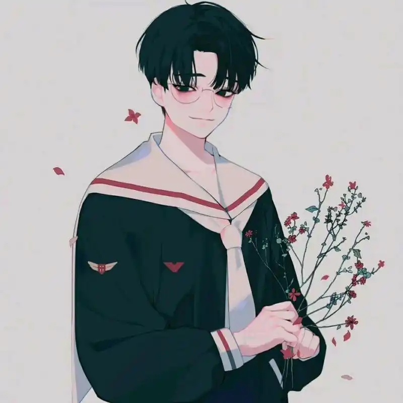 超帅气二次元动漫男生头像,我的世界是一片遍布向日葵的原野!