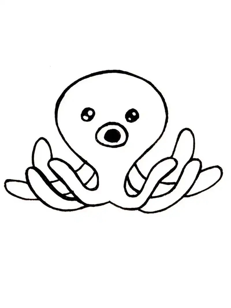 零基础简笔画 day6 章鱼99 今天画了9个小章鱼,你们觉得它们可爱不.