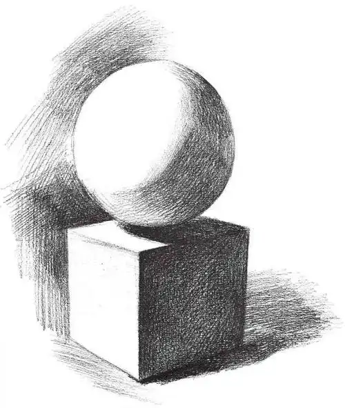 组合几何体不会画?分步骤教你2个几何体组合画法,快来临摹学习