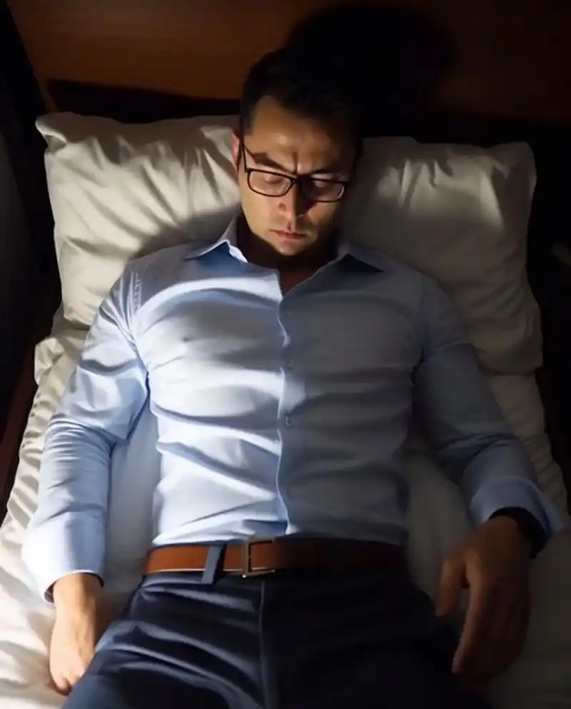 喜欢熬夜的大叔,精神是不是有些恍惚,衣服倒是穿的很有品味.