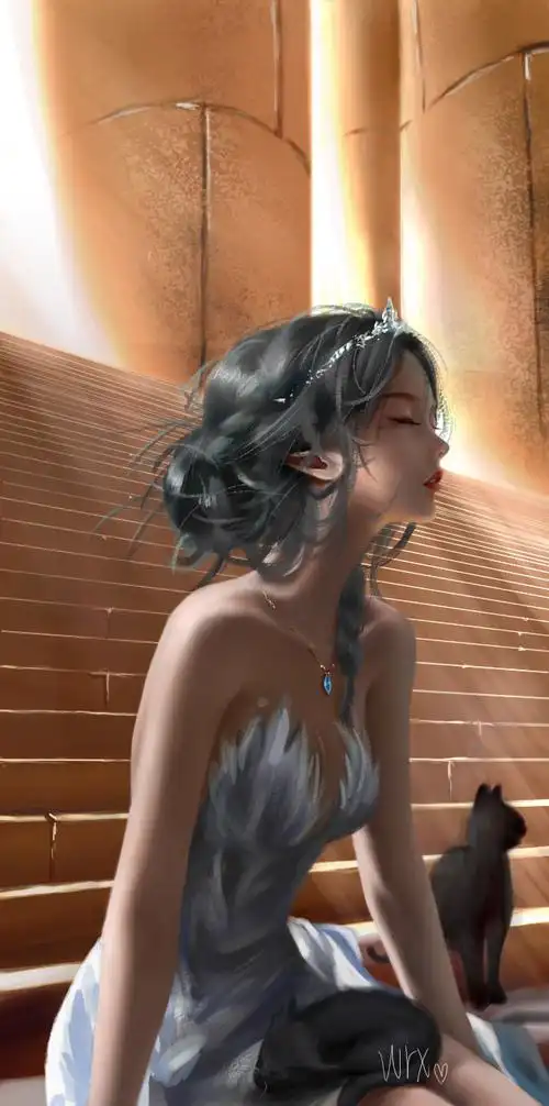 wlop鬼刀,临摹,虽然是一两.