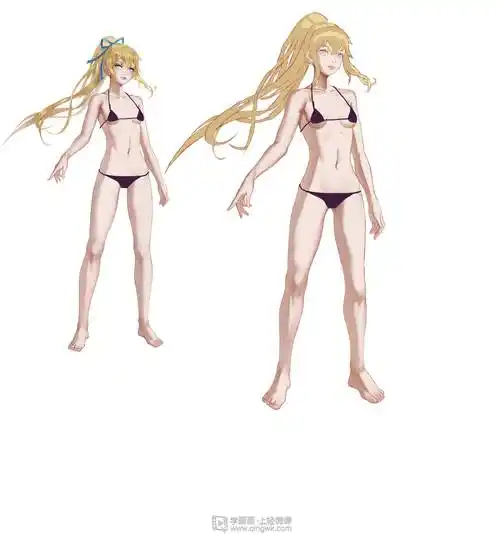 日系厚涂之女性角色人体讲解