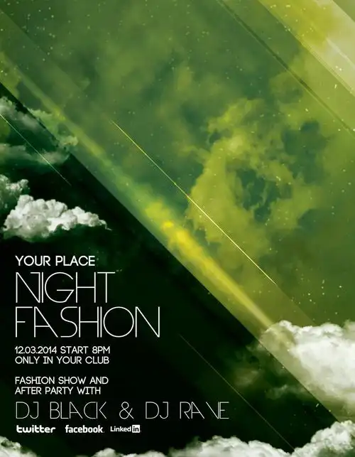 时尚杂志封面海报图片设计模板素材