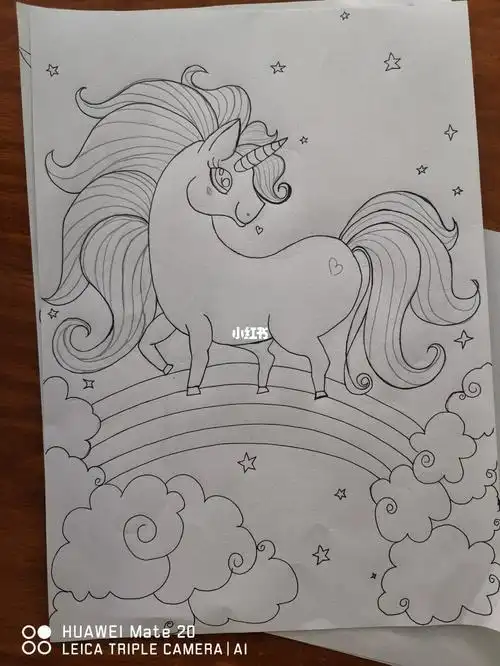 飞马简笔画独角兽飞马简笔画