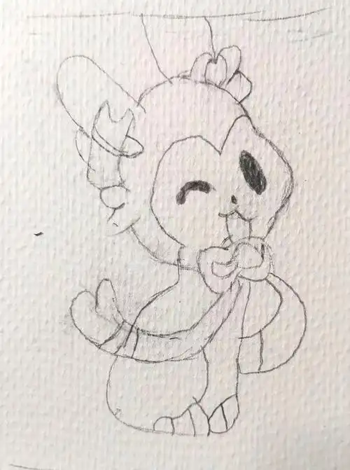 一步一步画q版的仙子伊布(精灵)