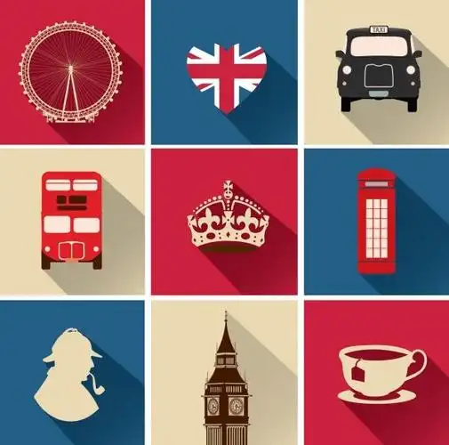 扁平化英国象征标签矢量素材.jpg